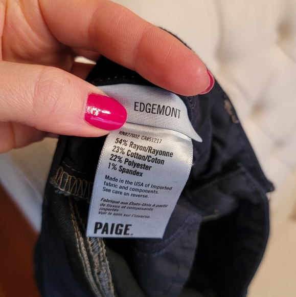Paige Edgemont Jeans - Dark Blue Skinny Jeans - Picture 11 of 14